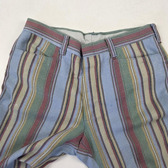 Vintage Levi's Sta-Prest Dress Pants Mens 30x28 Multicolor Stripe Slacks 70s - Picture 4 of 16